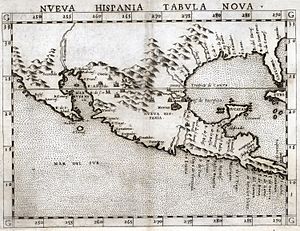 Ruscelli Nueva Hispania Tabula Nova 1561 UTA