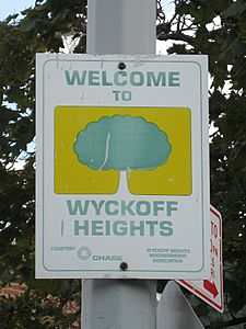 Sign Wyckoff Heights neighborhood association