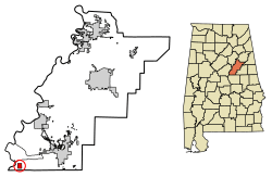 Location of Talladega Springs in Talladega County, Alabama.