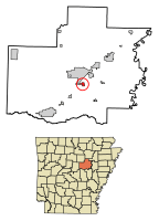 Location of Higginson in White County, Arkansas.