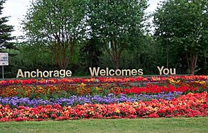 Anchorage Welcomes You sign