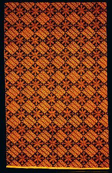 COLLECTIE TROPENMUSEUM Katoenen wikkelrok met geometrisch patroon TMnr 5713-2
