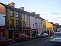 Colorful shops in Main Street Milltown Malbay