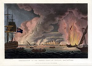 Destruction of the French Fleet at Toulon 18th December 1793