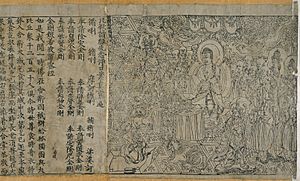 Diamond Sutra of 868 AD - The Diamond Sutra (868), frontispiece and text - BL Or. 8210-P.2