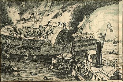 EM NOVA-YORK. A grande catastrophe do vapor de passeio General Slocum. Morte horrível de 1.200 pessoas!