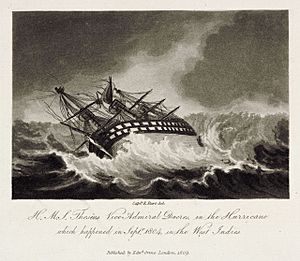 H.M.S. Theseus Vice Admiral Dacres, in the Hurricane Plate 1.jpg