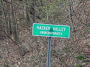 Hacker Valley, WV - Sign