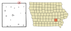 Location of North English, Iowa
