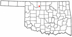 Location of Helena, Oklahoma
