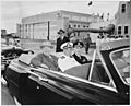Photograph of President Truman in his limousine during the motorcade from Boca Chica airport to Key West, with... - NARA - 200517