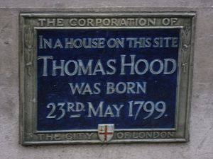 Plaque re Thomas Hood, Poultry, EC2 - geograph.org.uk - 1096440
