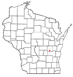 Location of Utica, Winnebago County, Wisconsin