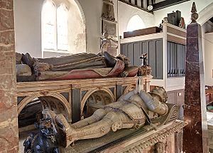 Wriothesley monument - St Peters church, Titchfield (detail - 7) (geograph 2677790).jpg