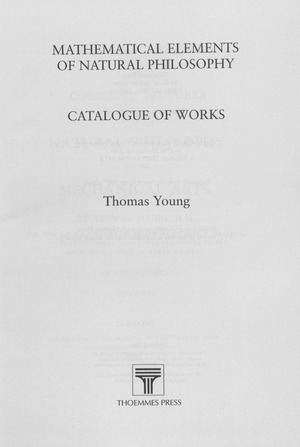 Young - Mathematical elements of natural philosophy, 2002 - 3933182 F