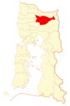 Location of Puerto Octay commune in Los Lagos Region
