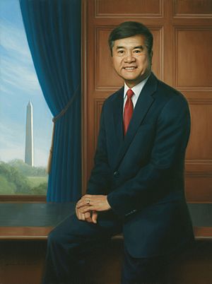 Gary Locke official portrait for Department of Commerce by Michele Rushworth