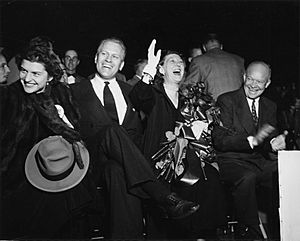 Gerald Ford and Betty Ford Attending a Grand Rapids Campaign Event with Dwight Eisenhower and Mamie Eisenhower