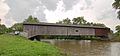 Hunsecker's Mill Covered Bridge Wide Side View 3000px