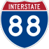 Interstate 88 marker