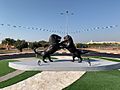 Lions Playing Beit Shean, Israel roundabout