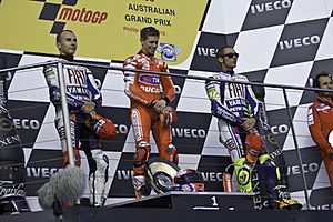 Phillip Island MotoGP podium 2010