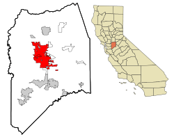 Location within San Joaquin County and the state of California
