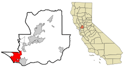 Location in Solano County and the state of California