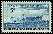 Swedish pioneer (Midwest) 1948 U.S. stamp.1