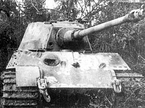 Tiger II punctured in front turret