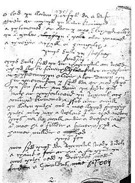 Tomos Prys manuscript