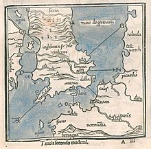 1534 - Isolario di Benedetto Bordone - Inghilterra tauola secondo moderni