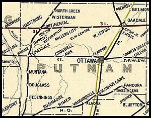 1898 PUTNAM COUNTY RAILROAD MAP