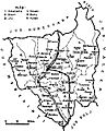 1938 map of interwar county Gorj