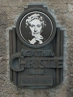Agatha Christie plaque -Torre Abbey