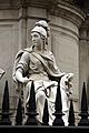 Detail of Anne of Great Britain statue, St Paul's in spring 2013 (3)