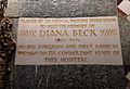 Diana Beck memorial plaque at Fitzrovia Chapel