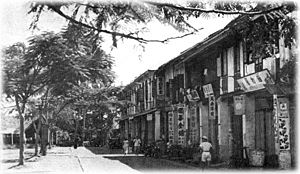 Gaya Street, Jesselton, British North Borneo in 1930