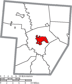 Location of Washington Court House in Fayette County