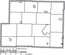 Location of Harrisville in Harrison County