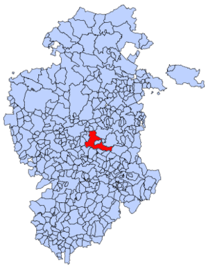 Municipal location of Ibeas de Juarros in Burgos province