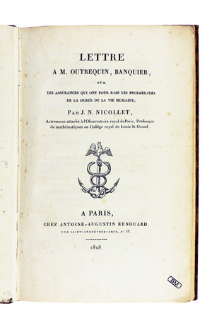 Nicollet - Lettre sur les assurances, 1818 - 291