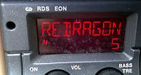 Red Dragon ID on RDS radio in Rover 800
