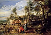 Rubens Milkmaids cattle landscape