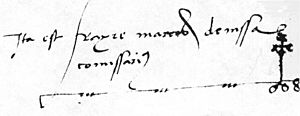 Signature Fray Marcos de Niza