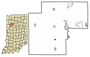 Location of Chalmers in White County, Indiana.