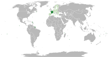 Location of  metropolitan France  (dark green)– on the European continent  (green & dark grey)– in the European Union  (green)