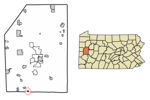 Location of Valencia in Butler County, Pennsylvania.
