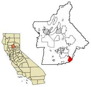 Location of Bangor in Butte County, California