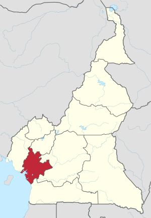 Location of Littoral Region within Cameroon